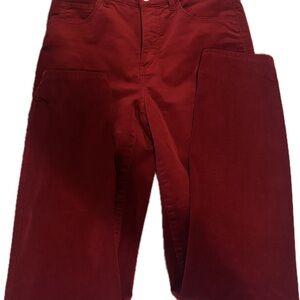 LOFT Vibrant Red Corduroy Trousers